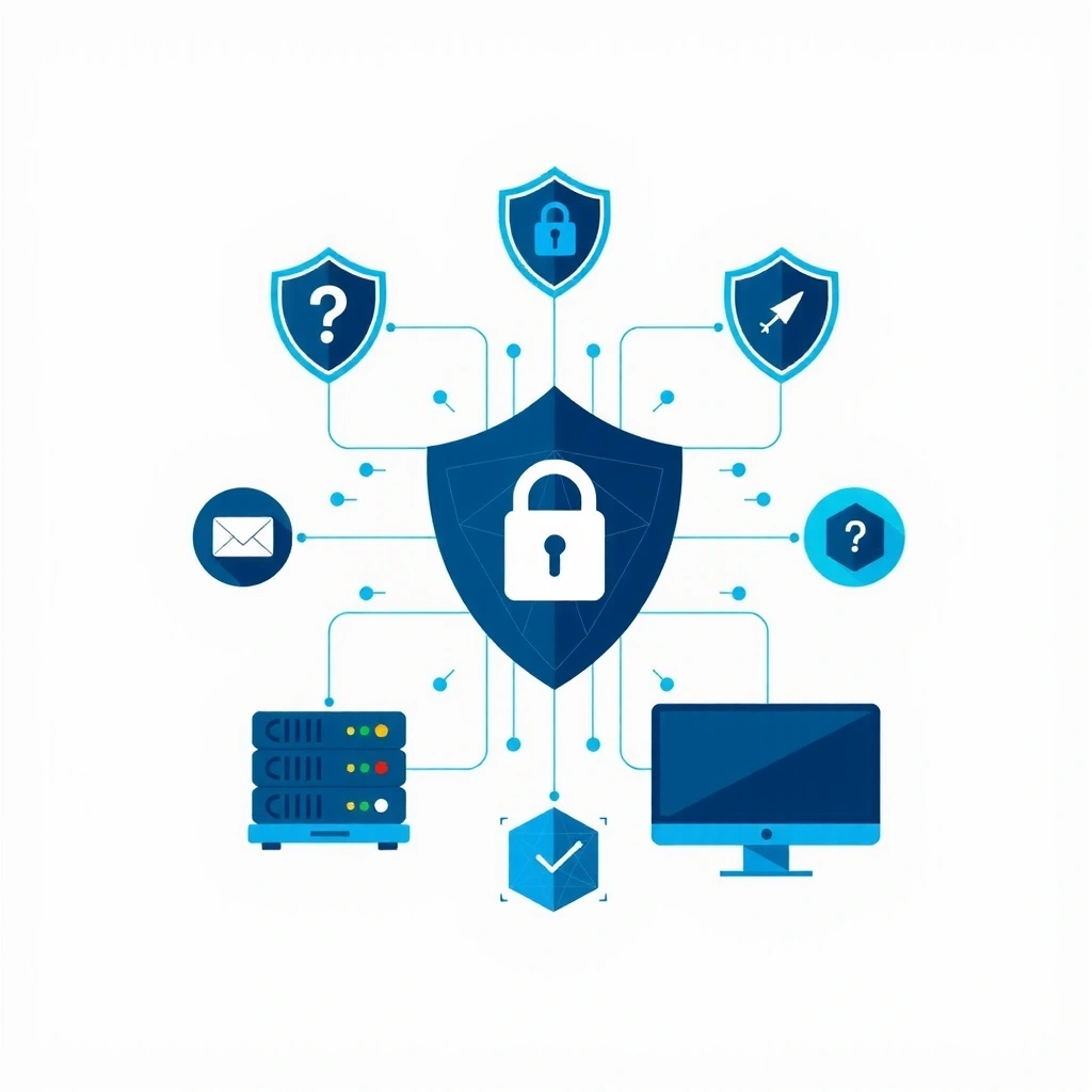 Cybersecurity and data protection illustration